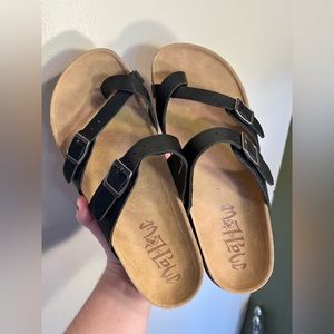 Black Sandals Size 7 Womens